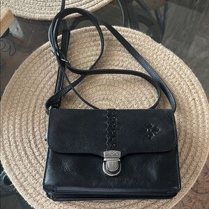 Black Leather Crossbody Bag